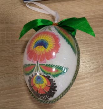 Jajko z wzorem folklorystyczne